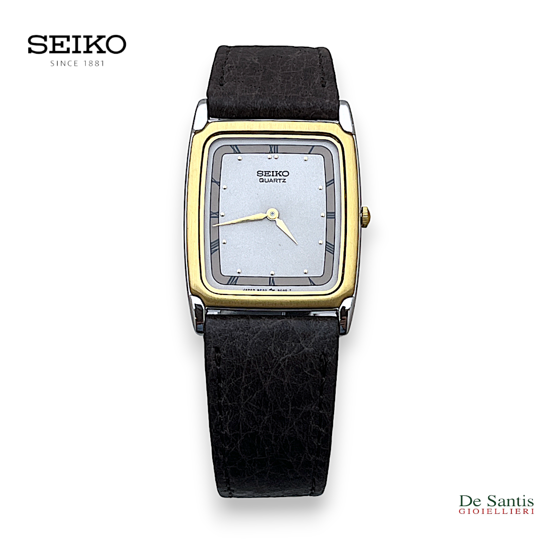 Seiko Orologio Vintage Cassa Rettangolare Bicolor Gioielleria De Santis