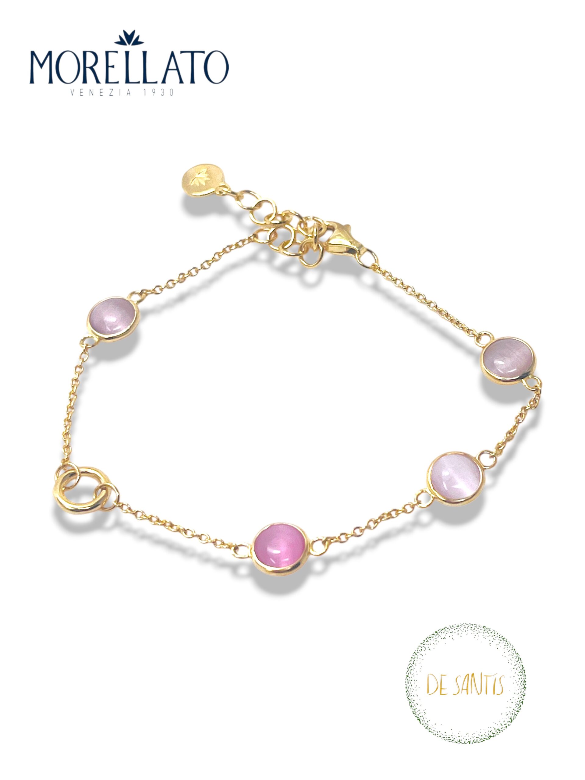 #DeSantisGioiellieri, #Morellato, #MorellatoJewels, #BraccialeMorellato, #ArgentoDorato, #PietreRosa, #Cabochon, #RoseJewelry, #GoldPlatedSilver, #GioielliDonna, #EverydayLuxury, #IdeaRegaloDonna
