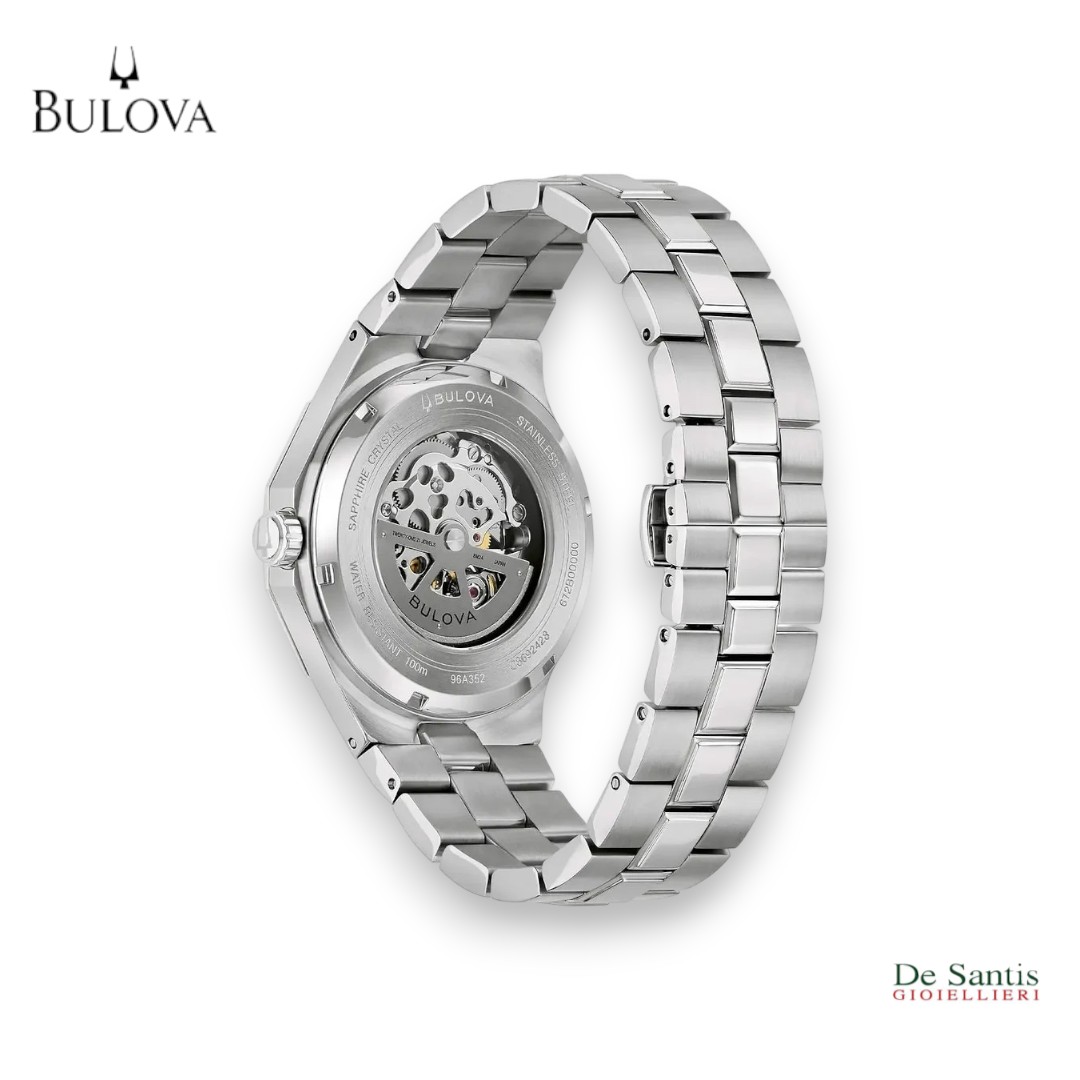 Bulova Octagon 96A352 Automatico Acciaio Blu 42mm: Geometria Ottagonale e Accenti Elettrici nel Bulova Octagon Blu - immagine 2