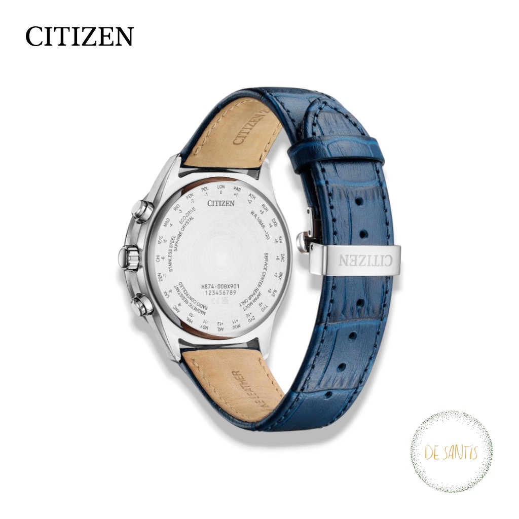 Citizen Tsuki-Yomi Moon Phase Radiocontrollato BY1030-09A è un modello della manifattura giapponese Citizen, che unisce la complicazione poetica delle fasi lunari sincronizzate alla precisione della tecnologia radiocontrollata a 5 canali e alla carica a luce infinita Eco-Drive. - immagine 3