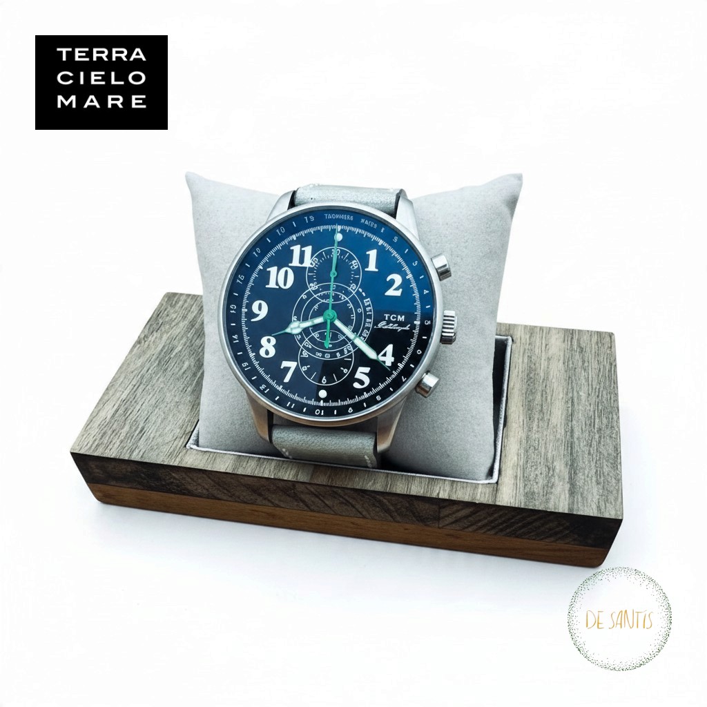 TCM Cronografo Michelangelo Telemeter Automatico 43mm NOS: un segnatempo da collezione della manifattura italiana Terra Cielo Mare - immagine 2