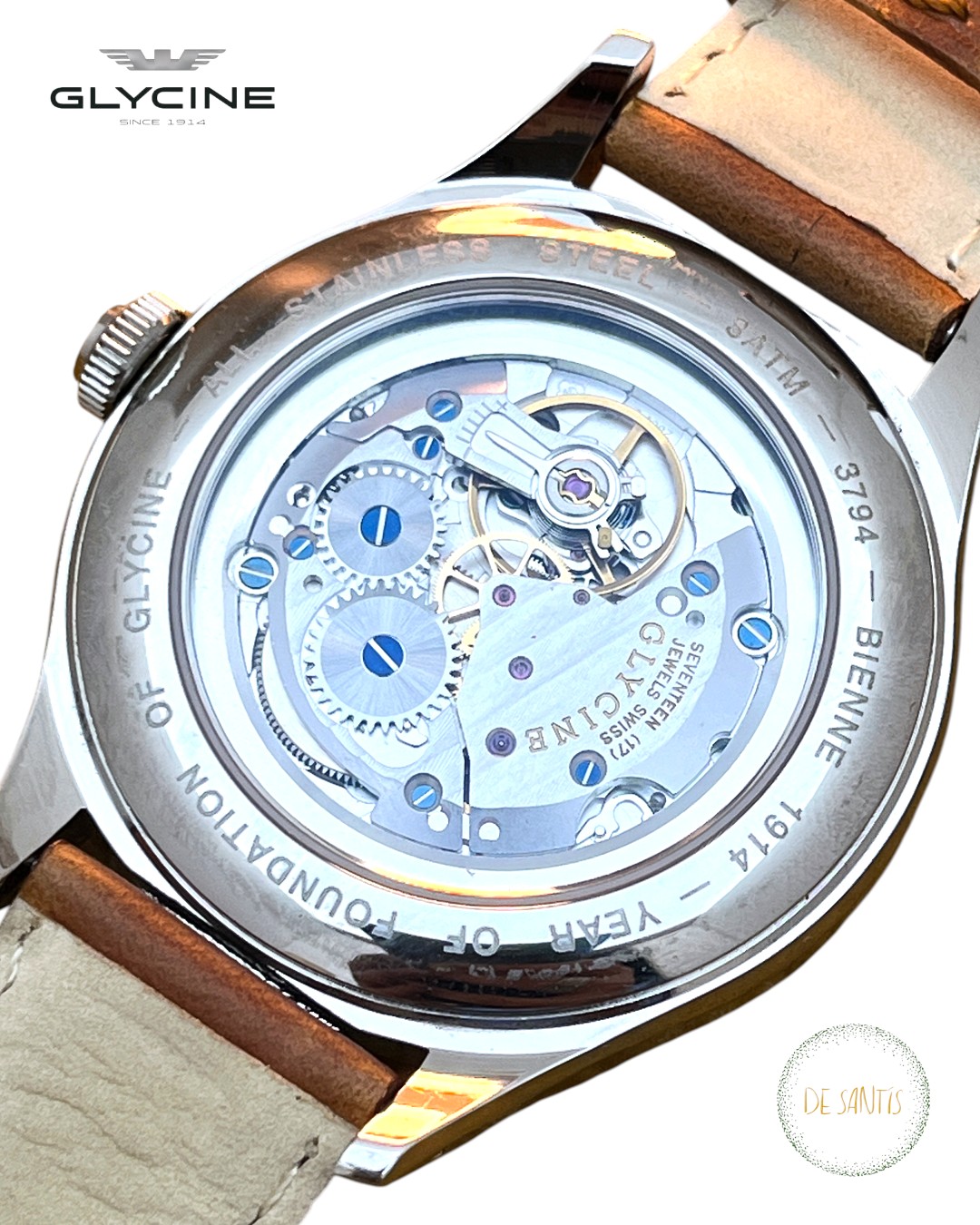 Glycine Bienne 1914 Carica Manuale 44mm 3794: La Purezza dell'Orologeria Meccanica nel Glycine Bienne 1914 Carica Manuale - immagine 4